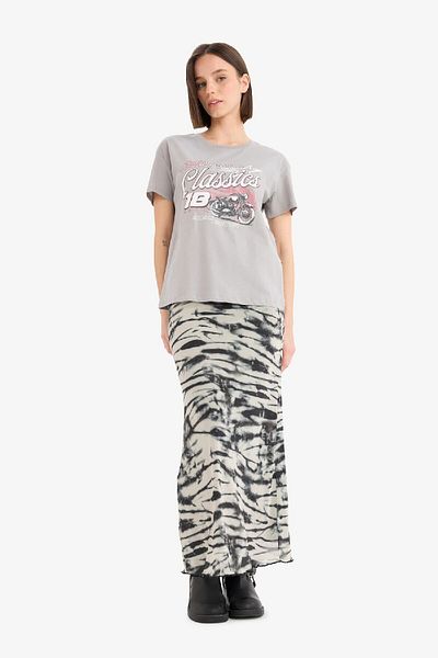 DeFacto Regular Fit Crew Neck Printed Short Sleeve T-Shirt D9601Ax25Sm