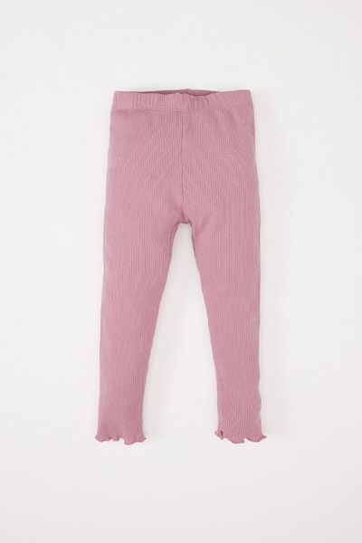 DeFacto 2-teiliges Set für Babys, Mädchen, Blumenmuster, geripptes Leibchen, langärmliges T-Shirt, Oberteil mit elastischem Bund, unten Y1122a225sp