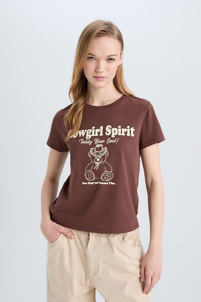 DeFacto Coool Regular Fit Crew Neck Printed Short Sleeve T-Shirt E0630Ax25Sm