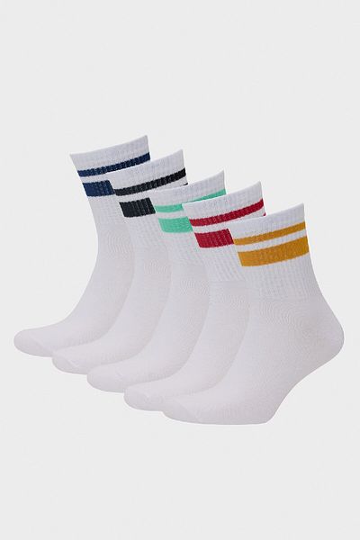 DeFacto Men's 5-Piece Cotton Socks D9671Axns