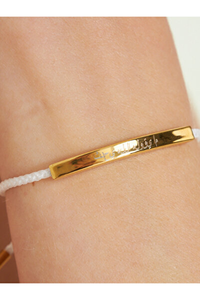 HEEDOF Kişiye Özel Tasarım Örgü Çift Bilekliği, İsim Yazılı Bileklik, Çift Bi...