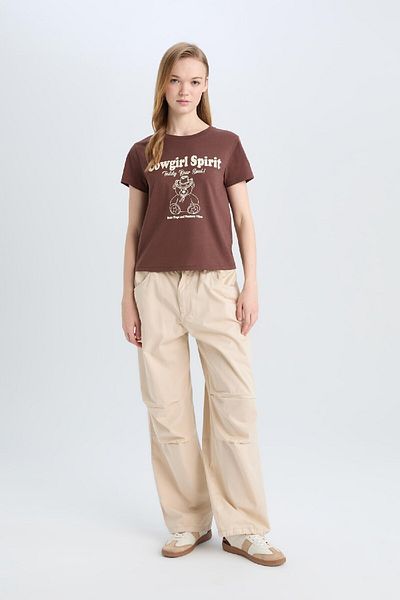 DeFacto Coool Regular Fit Crew Neck Printed Short Sleeve T-Shirt E0630Ax25Sm