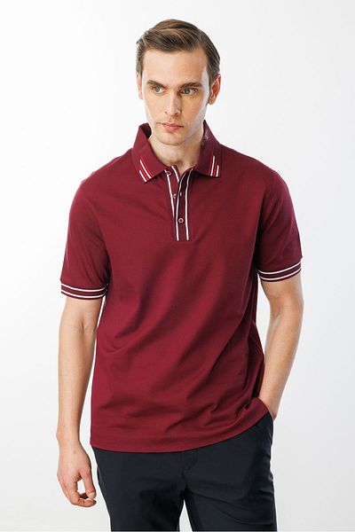 Desen Triko Ανδρικό μπλουζάκι Polo Neck Bordro