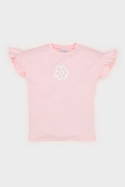 DeFacto Baby Girl Crew λαιμόκοψη φλοράλ κοντομάνικο μπλουζάκι Z9212a225sm