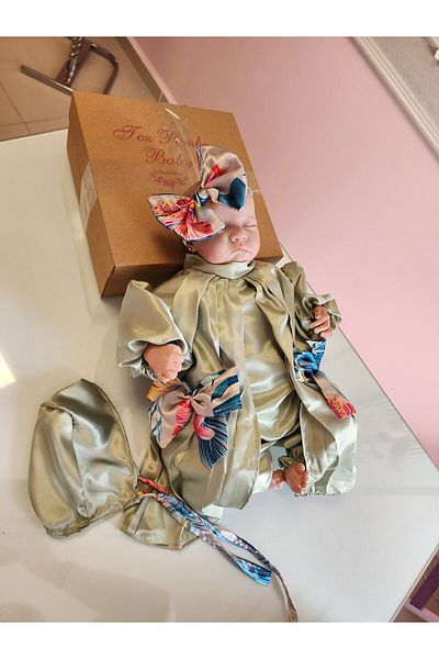 Tozpembebaby Cotton Lined Satin Baby Rompers