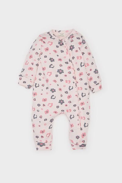 DeFacto Baby-Strampler für Neugeborene mit Reißverschluss und langen Ärmeln E0888A525SP