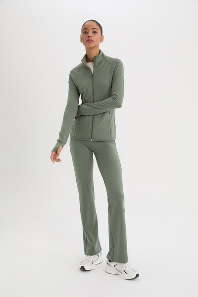 DeFacto Fit Fitted Stand Collar Double Pocket Zippered Sports Cardigan B3985Ax25Sp