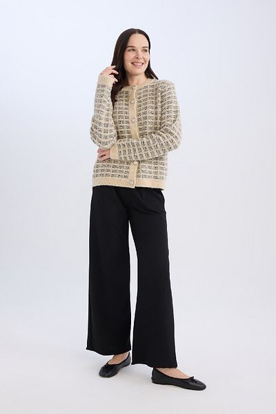 DeFacto Pantaloni drepti largi Paöa Basic drepti E0781AX25SP