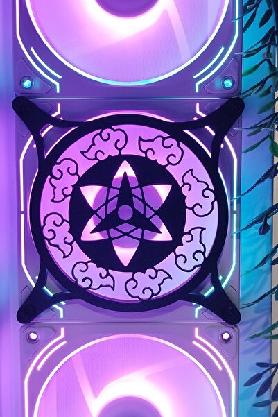 Caseybox Uchiha Sharingan Gözü 120x120mm Siyah Çerçeveli Pc Aksesuarı Masaüst...