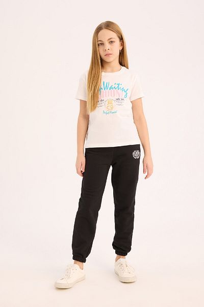 DeFacto Tricou cu mânecă scurtă imprimat pentru fete E0351A825SM