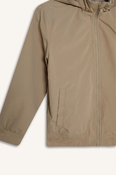 DeFacto Boy's Water Repellent Hooded Zipper Coat D5917A825Sp
