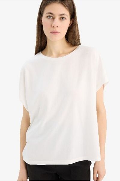 DeFacto Crew Neck Basic Plain Modal Short Sleeve T-Shirt C8807Ax25Sp