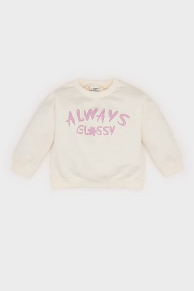 DeFacto Baby Girl Crew Neck Printed Sweatshirt D8531A525Sp