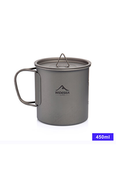 Choice كوب تيتانيوم 450 مل من Widesea للتخييم، كوب تيتانيوم، أدوات مائدة سياح...