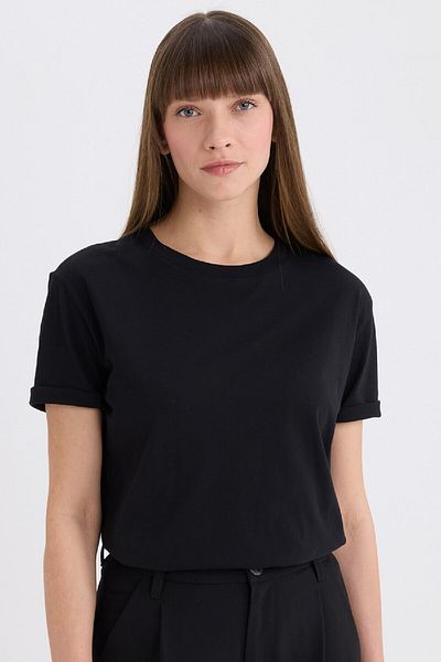 DeFacto Regular Fit Tričko s krátkým rukávem Crew Neck Basic Hladká česaná bavlna W9584Az25Sp