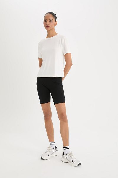 DeFacto Standard Crew Neck - Athlete's Solid Short Sleeve T-Shirt