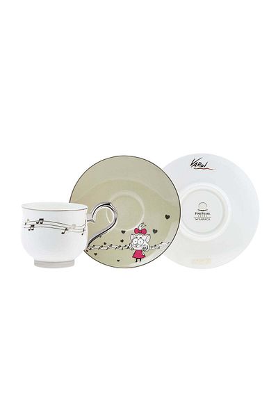 Karaca Set Cesti Cafea Unicef ​​Varol Yasaroglu & Gurbuz Dogan pentru 2 persoane 90 ml