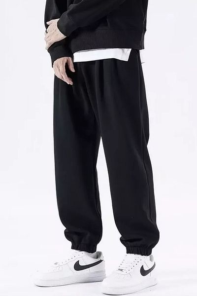 vladivosto Extra Loose Plus Size Summer Baggy Sweatpants με ελαστικά πόδια Μαύρο Γκρι Ανθρακί