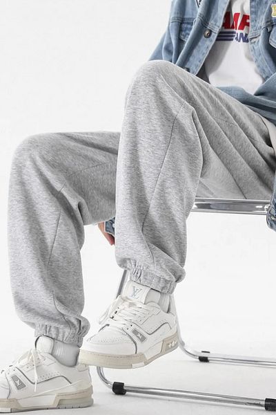 vladivosto Extra Loose Plus Size Summer Baggy Sweatpants με ελαστικά πόδια Μαύρο Γκρι Ανθρακί