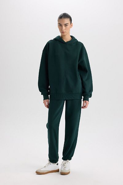 DeFacto Τυπικό μέγεθος χοντρό Jogger Sweatpants Basic ίσιο πόδι μέσης ελαστικό με τσέπες D9934ax24wn