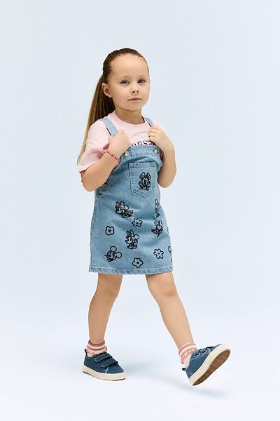 DeFacto Baby Mädchen Disney Mickey & Minnie Salopet Jean Kleid E0451A525SP