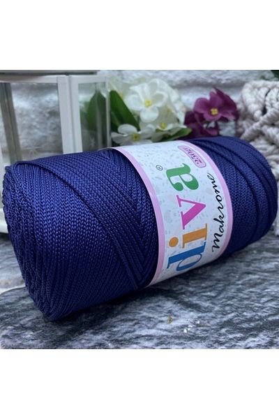 Diva İplik Polyphonic Macrame 250 Gr- 262 Navy Blue
