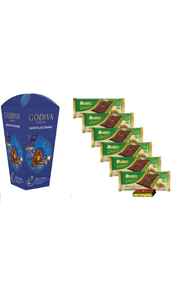 Ülker Dubai 93 Gr X 6 Pcs and Godiva Crocan Chocolate 125g