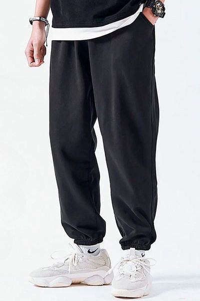 vladivosto Extra Loose Plus Size Summer Baggy Sweatpants με ελαστικά πόδια Μαύρο Γκρι Ανθρακί