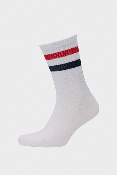 DeFacto Bequeme elastische 3-teilige lange Baumwollsocken für Herren D9656axns