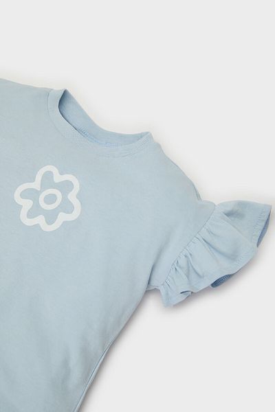 DeFacto Baby Girl Crew Neck Floral Short Sleeve T-Shirt Z9212A225Sm