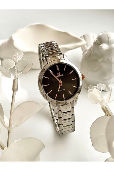 Forsining Naviforce-(Silver Color) Women's Wrist Watch with Black Inner Dial-