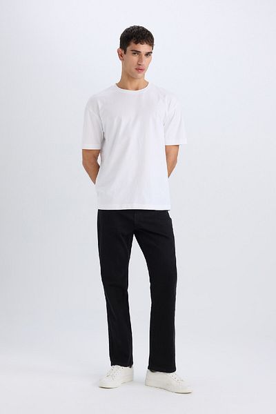 DeFacto Diago Comfort Fit Ψηλόμεσο Φαρδύ τζιν παντελόνι D9828ax25sp