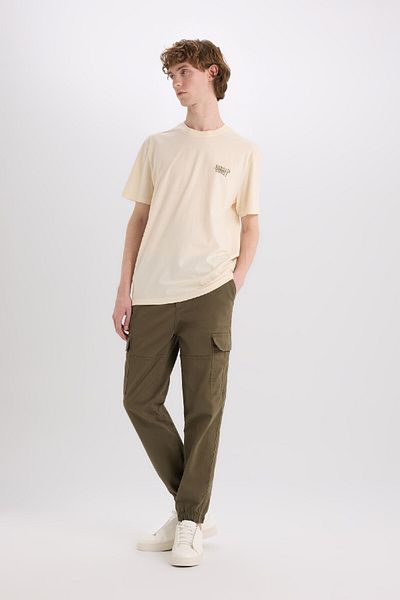 DeFacto Gabardine Jogger Pants - Cargo Pocket and Elastic Waist C9163Ax25Sp