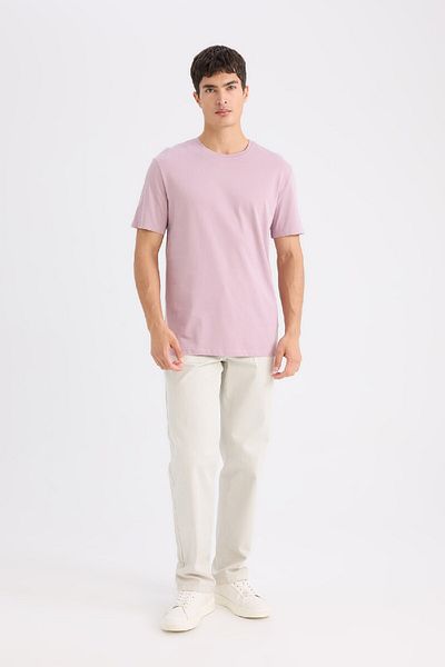DeFacto Noul tricou de bază cu mânecă scurtă, cu decolteu rotund, cu croiala normală E1091AXNS