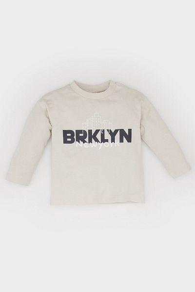 DeFacto Chlapecké tričko s dlouhým rukávem s potiskem Crew Neck D7924a525sp