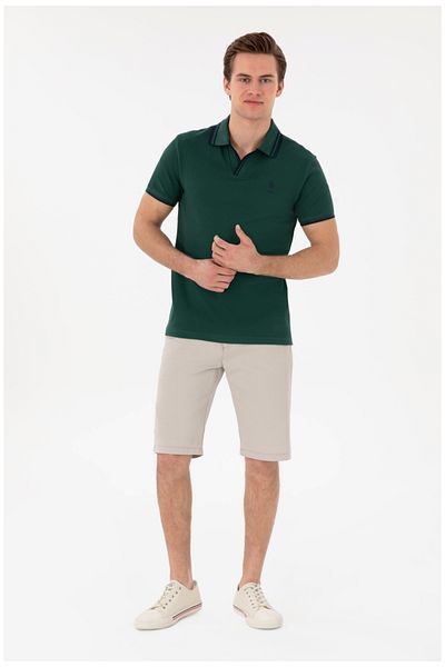 U.S. Polo Assn. Ανδρικό μπλουζάκι με λεπτή εφαρμογή με γιακά πόλο εξωτερικού χώρου της ΗΠΑ