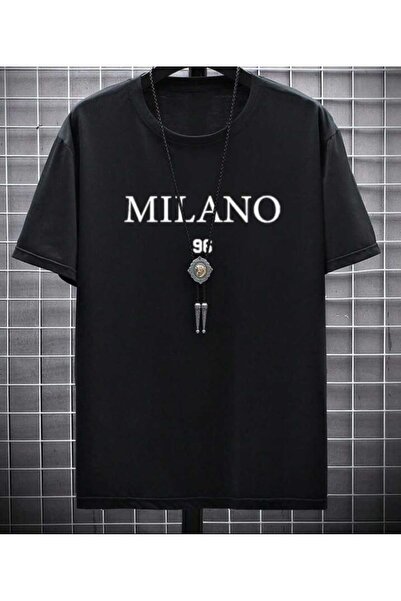 Marco Fresco Unisex Model Milano 96 Printed Oversized T-Shirt