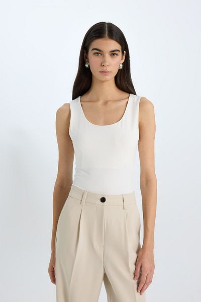 DeFacto Slim Fit Slim Fit Basic Plain Round Neck Undershirt C2622Ax25Sp