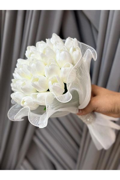baskıtek Νυφική ​​ανθοδέσμη New Season Tulle Wet Tulip