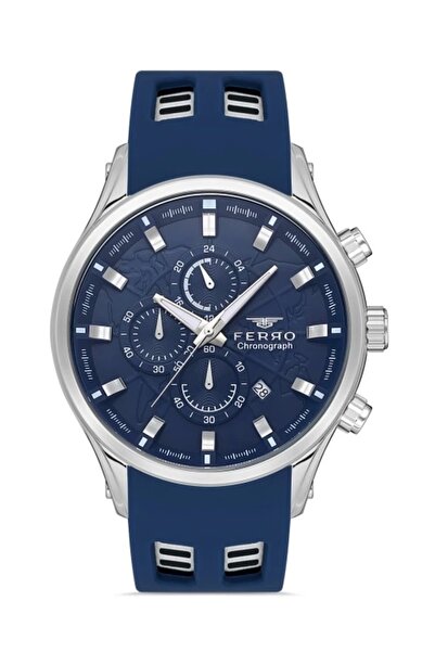 FERRO Lacivert Silikon Kordon Erkek Kol Saati FM31354D-L