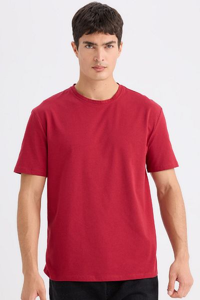 DeFacto Noul tricou de bază cu mânecă scurtă, cu decolteu rotund, cu croiala normală E1091AXNS