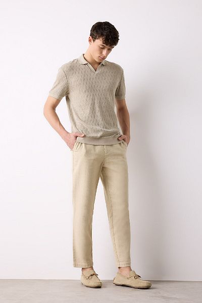 DeFacto Καλοκαιρινό Jogger Pantalon Regular Fit Βαμβακερές τσέπες ίσιο πόδι