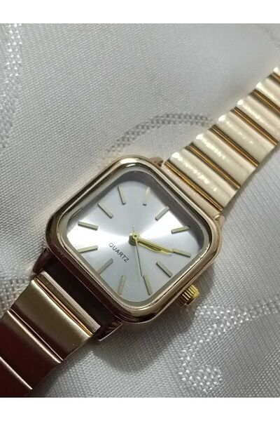 Brality الحد الأدنى مربع حالة الذهب لون الذهب الحبل ساعة اليد النسائية 0104