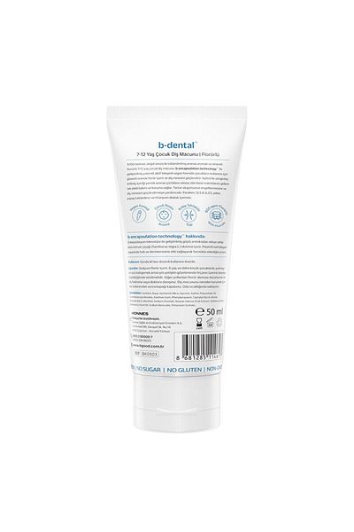 b-good care B-Good B-Dental 7-12 Years Old Children's Toothpaste Fluoride Pineapple 50 ml