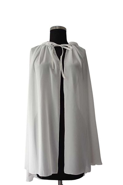 MODA NUR Pelerina Bolero, Bolero cu glugă, Pelerina albă, Pelerina de mireasă