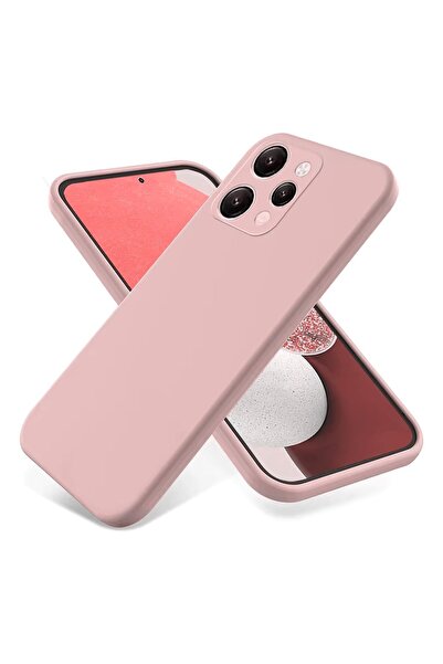 Xiaomi Redmi 12 Uyumlu Premium Lansman Liquid Silikon Kılıf İçi Kadife-Pembe