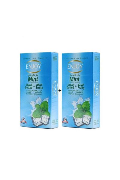 Enjoying The best condom, Enjoy, 2-piece pack, luxurious mint