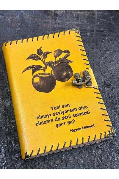 zarif atölye Caiet din piele cu design Nazim Hikmet Apple