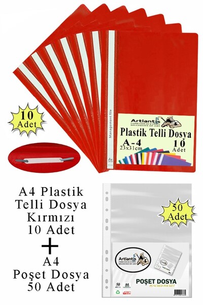 Artlantis Plastični registrator sa prstenovima A4 10 komada i fascikla u kesi...