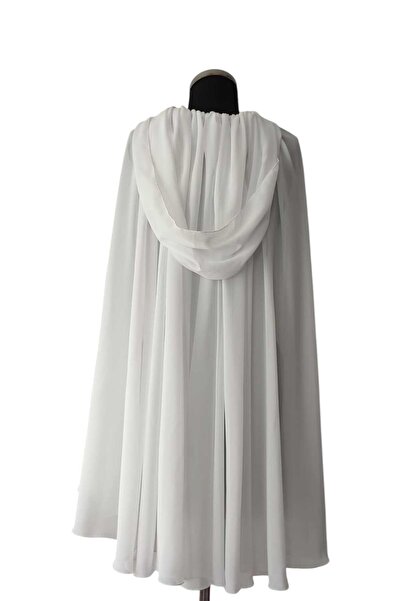 MODA NUR Болеро-накидка, Болеро з капюшоном, Біла накидка з розрізом, Накидка для нареченої